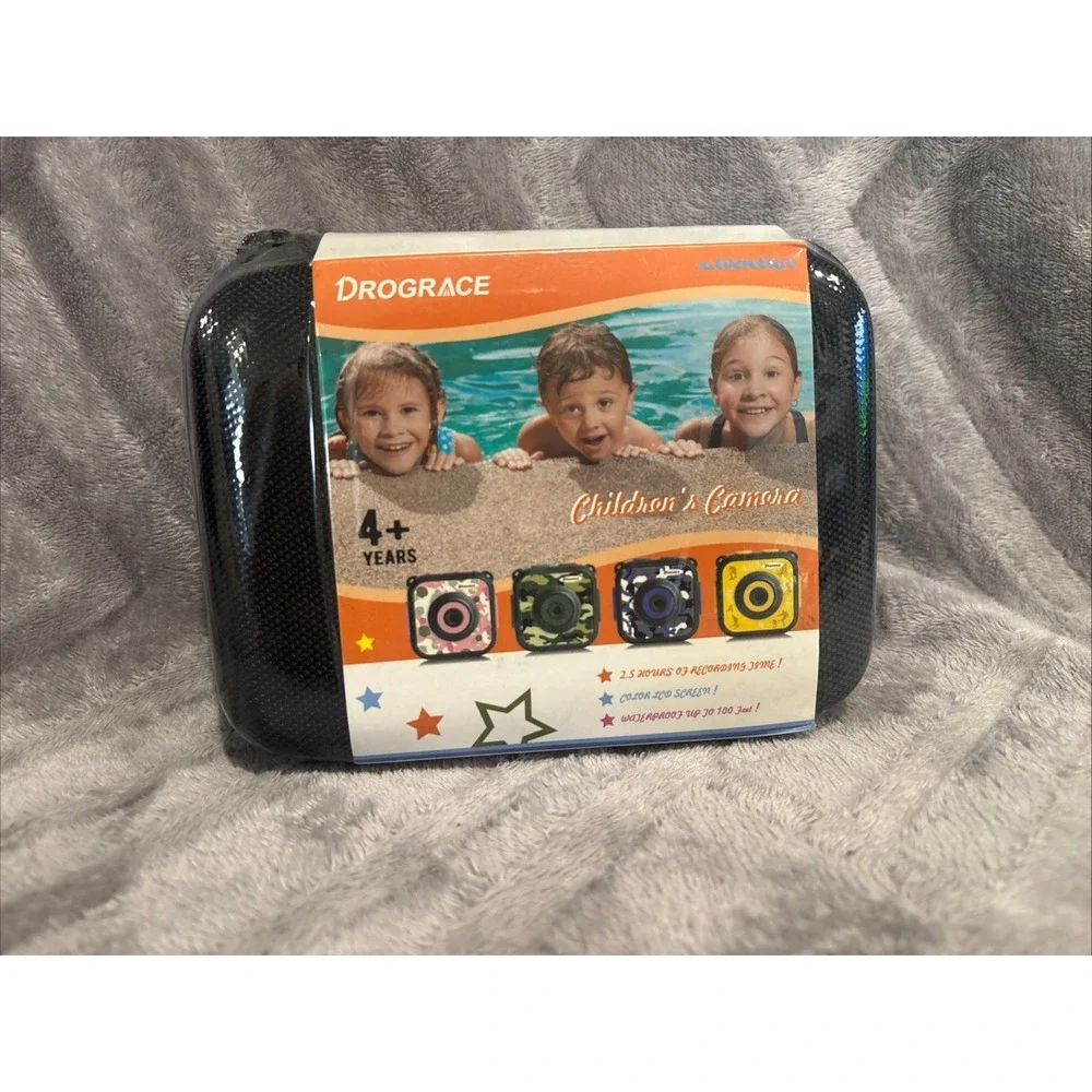 DROGRACE~Kids Camera Waterproof Digital Video‎ HD-Navy Blue!!